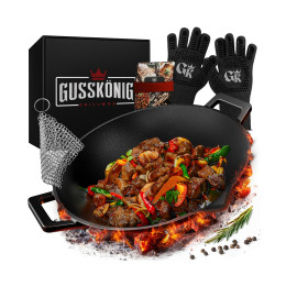Чугунная сковорода ВОК 35 см. Gusskoenig