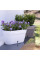 Вазон балкон Santino Asti Window Box 12 л, 50×17×20 см, білий-чорний