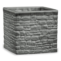 Кашпо Scheurich Stone Look 18x18см, бетонний куб